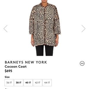 Barney’s New York - Cocoon Coat - Leopard Print
